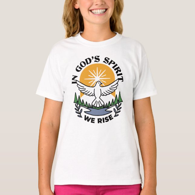 Im Geist Gottes erwachen wir - Glaube und Freiheit T-Shirt (Vorderseite)