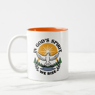 Im Geist Gottes erwachen wir - Glaube und Freiheit Zweifarbige Tasse