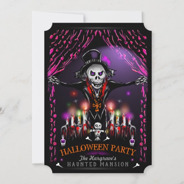 Im Geiste des Halloween-KostümParty Einladung (Vorderseite)