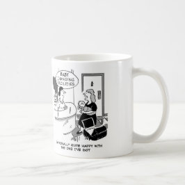 Im Geschäft gibt es Baby-Changing-Einrichtungen Kaffeetasse