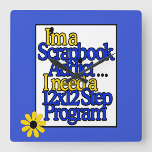 Im gewöhnt zu Scrapbooking Quadratische Wanduhr