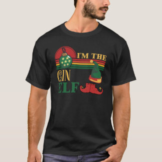 Im Gin Elf Funny Matching Christmas Classic T- T-Shirt
