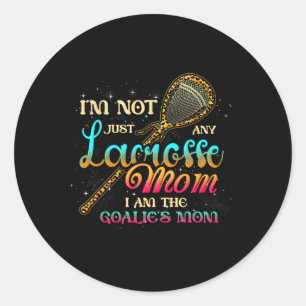 Im Goalie's Mama ist nicht nur Lacrosse Mama. Runder Aufkleber