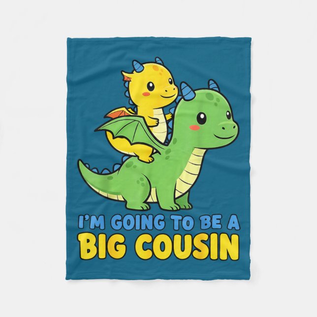 I'm Going To Be A Big Cousin Baby Reveal 2026 Drag Fleecedecke (Vorderseite)