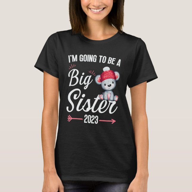 I'm going to be a big sister announcement pregnanc T-Shirt (Vorderseite)
