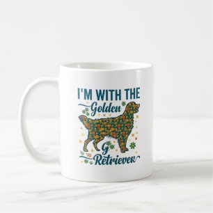 Im Golden Retriever Hund Halloween Kürbisse Blätte Kaffeetasse
