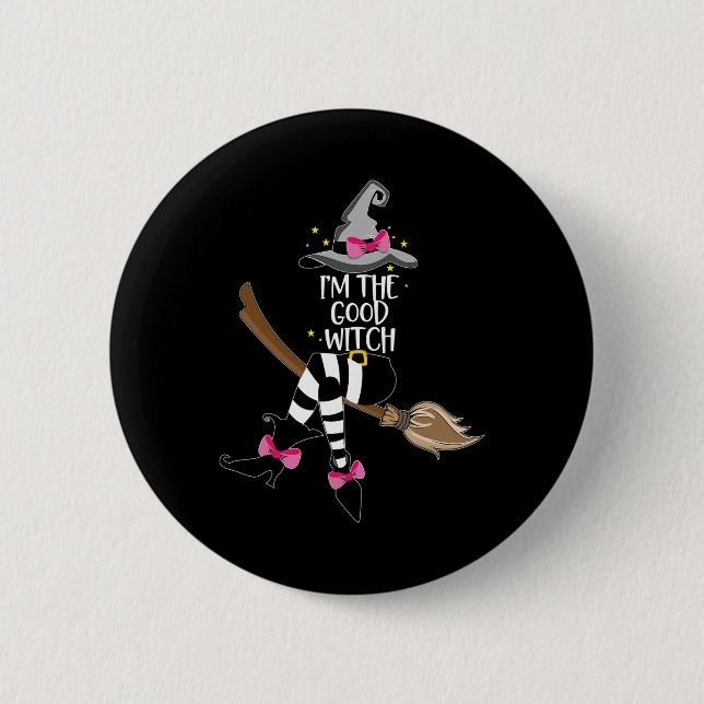 Im Good Hexe Halloween Matching Group Costum Button (Vorderseite)