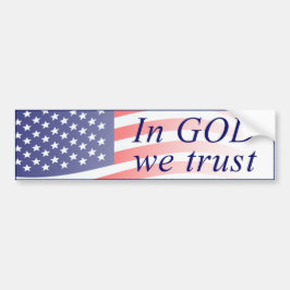 Im Gott vertrauen wir amerikanischer Flagge Autoaufkleber