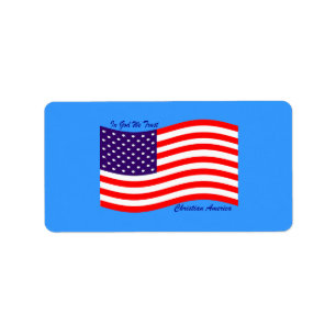 Im Gott vertrauen wir ~ christlichem Amerika Adressaufkleber