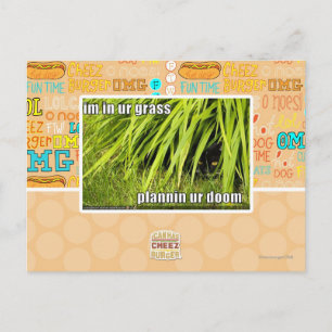im Gras Postkarte