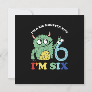 Im großen Monster jetzt 6 Geburtstagsparty Geschen Einladung