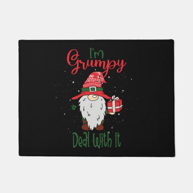 Im Grumpy befassen sich damit - Weihnachts-Gnome-G Fußmatte (Vorderseite)