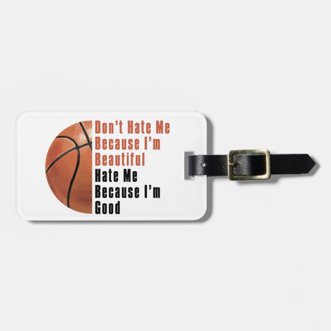 Im guter Basketball schönes Im Gepäckanhänger (Vorderseite horizontal)