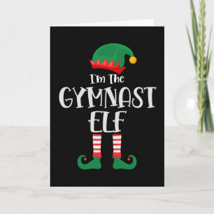 Im Gymnast Elf Matching Weihnachten Karte