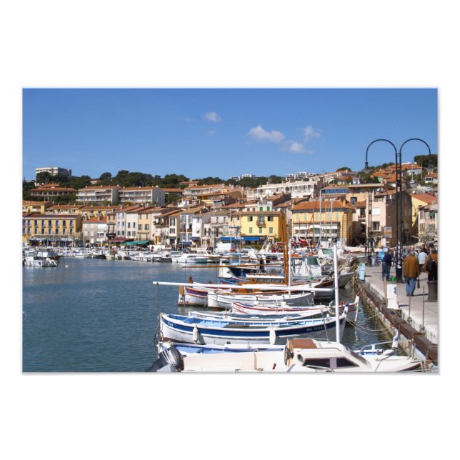 Im Hafen von Cassis Dorf. Fischerei und Fotodruck (Vorne)