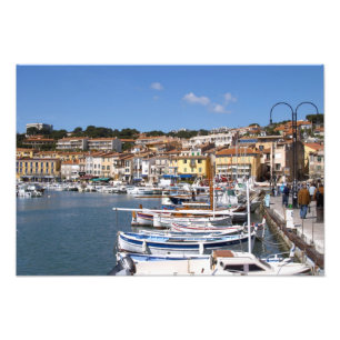 Im Hafen von Cassis Dorf. Fischerei und Fotodruck