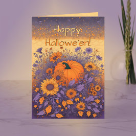 Im Halloween-Garten Feiertagskarte