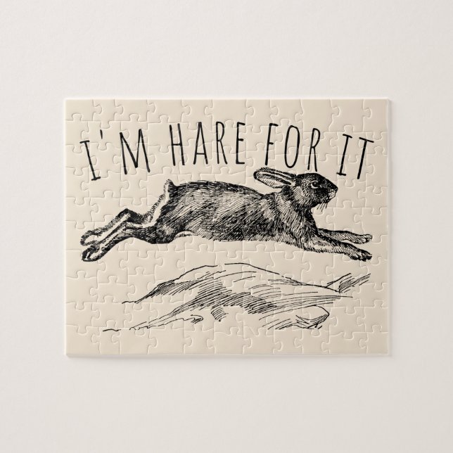 I'm Hare For It Punny Bunny Encouraging (Horizontal)