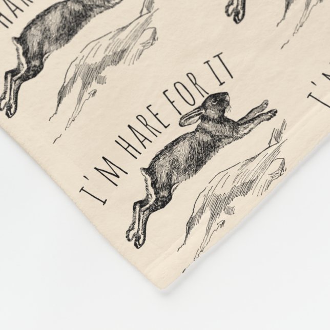 I'm Hare For It Punny Bunny Encouraging Fleecedecke (Ecke)
