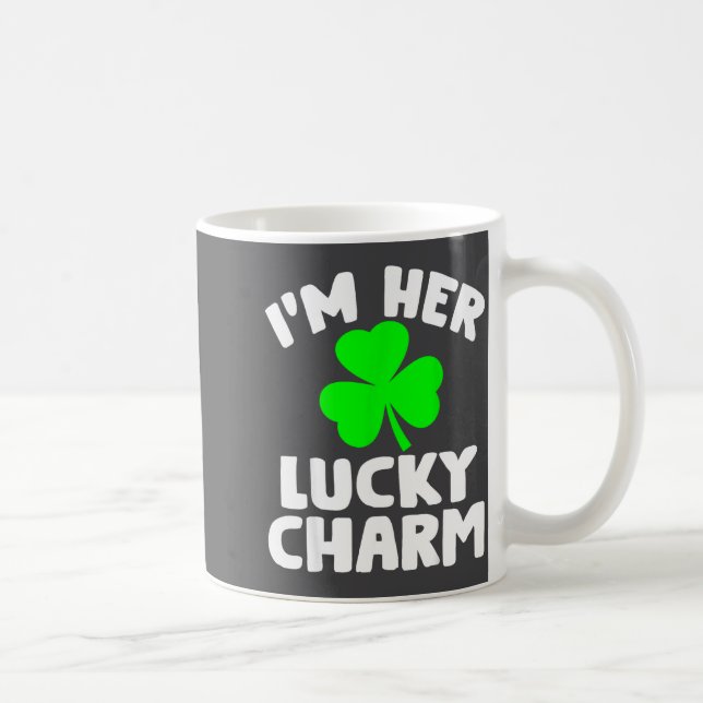 I'm Her Lucky Charm Funny Couples St Patrick's Day Kaffeetasse (Rechts)