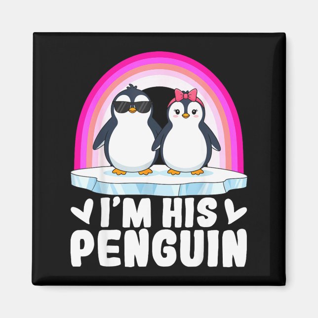 I'm Her Penguin Matching Couple Valentine Love Hea Magnet (Vorne)