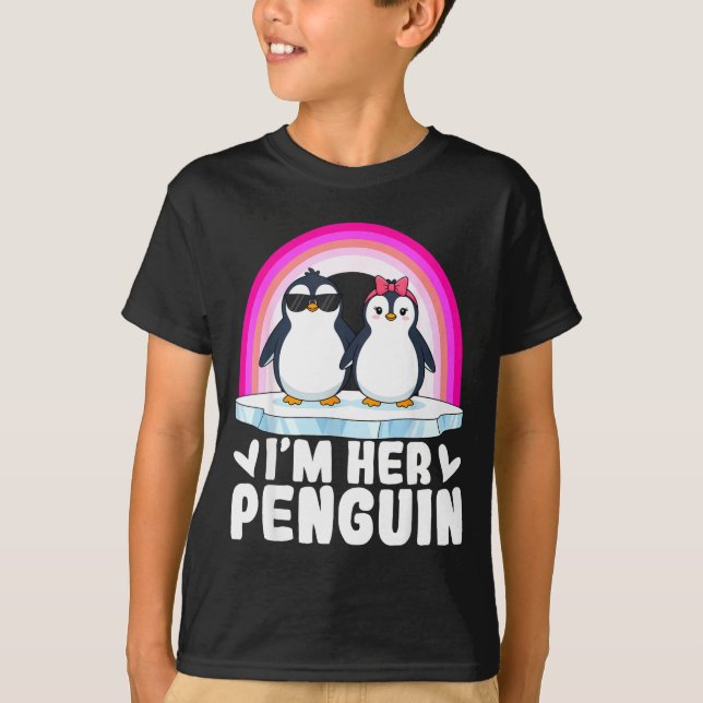 I'm Her Penguin Matching Couple Valentine Love Hea T-Shirt (Vorderseite)