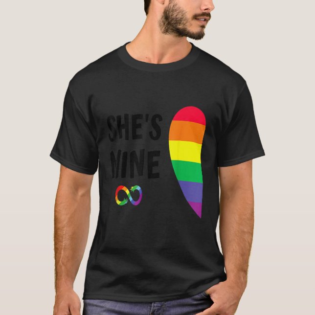 Im Hers ist meine Mutter auf den stolzen lesbische T-Shirt (Vorderseite)