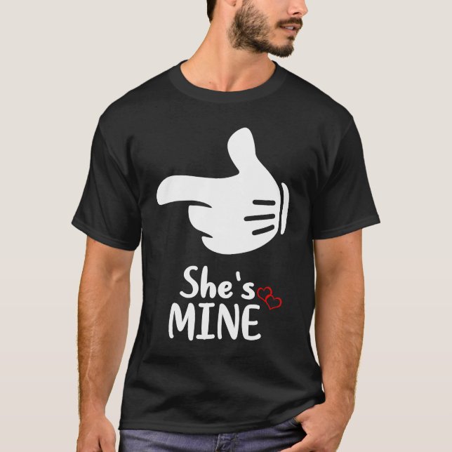 I'm Hers She's Mine Pair Couple  LGBTQ T-Shirt (Vorderseite)