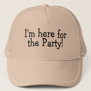 Im hier für das Party Truckerkappe