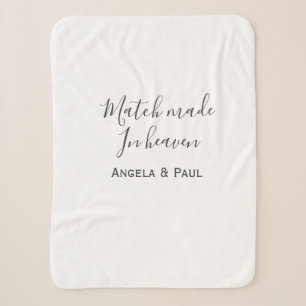 Im Himmel geschlossene Ehe Name Paar Hochzeit einf Sherpadecke