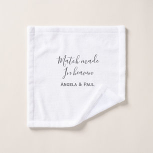 Im Himmel geschlossene Ehe Name Paar Hochzeit einf Waschlappen