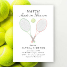 Im Himmel geschlossene Tennis-Hochzeitsdusche