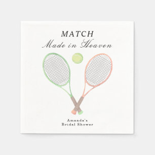 Im Himmel geschlossene Tennis-Hochzeitsdusche Serviette