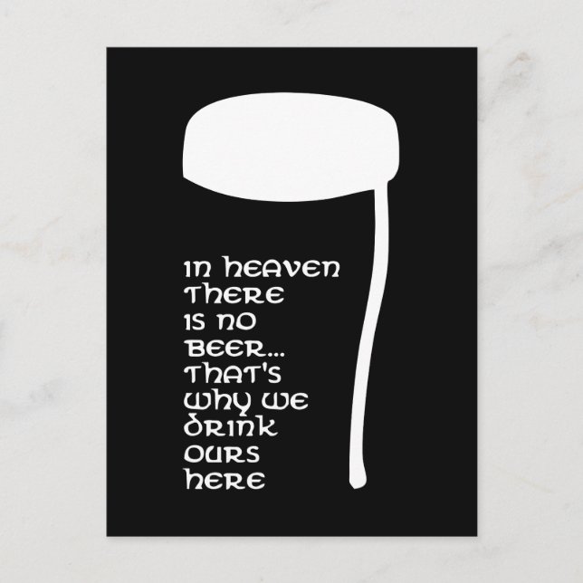 Im Himmel gibt es kein Bier Postkarte (Vorderseite)
