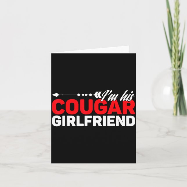 I'm His Cougar Girlfriend Funny Matching Couples Q Karte (Vorderseite)