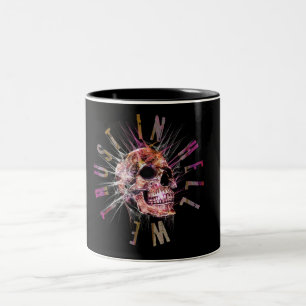 IM HÖLLENFEUER GLAUBEN WIR ZWEIFARBIGE TASSE