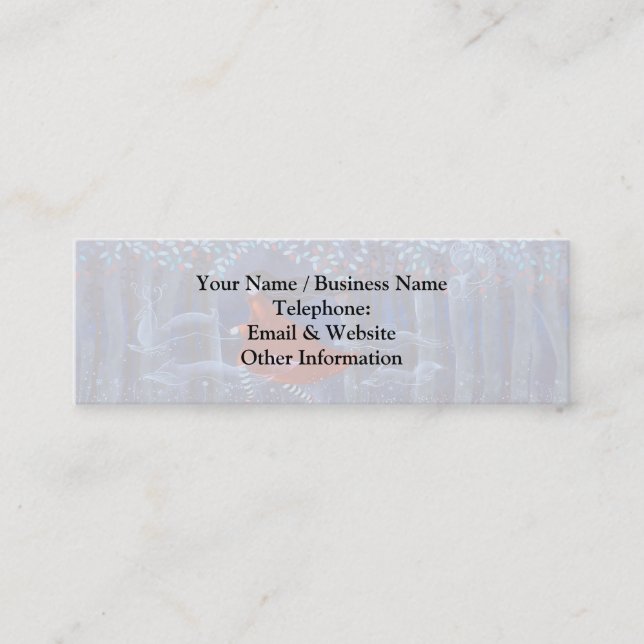 Im Holz mit Tiergeist Mini Visitenkarte (Vorderseite)