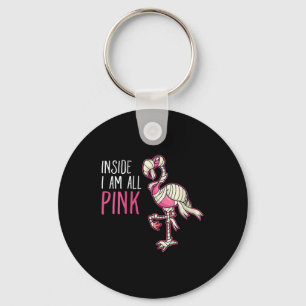 Im Inneren bin ich ganz rosa Flamingo Funny Flam Schlüsselanhänger