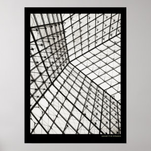 Im Inneren der Pyramide von Louvre - Poster