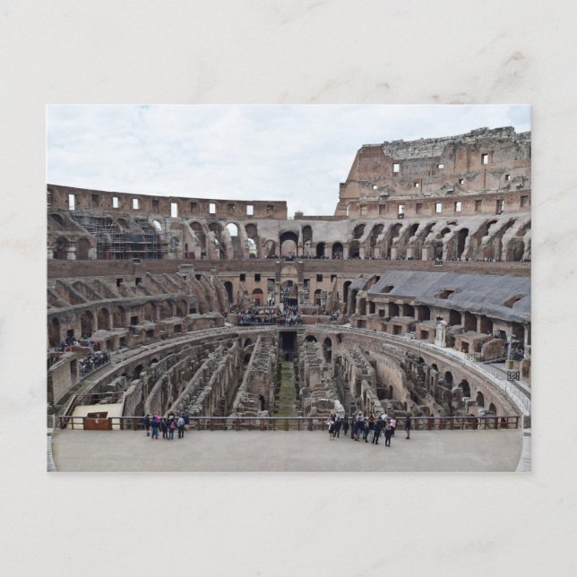 Im Inneren der römischen Postkarte Colosseo (Vorderseite)