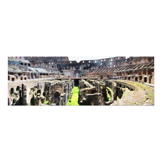 Im Inneren des römischen Kolosseums Panorama Fotodruck (Vorne)