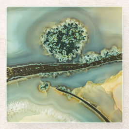 Im Inneren eines halb wertvollen Steins Glasuntersetzer