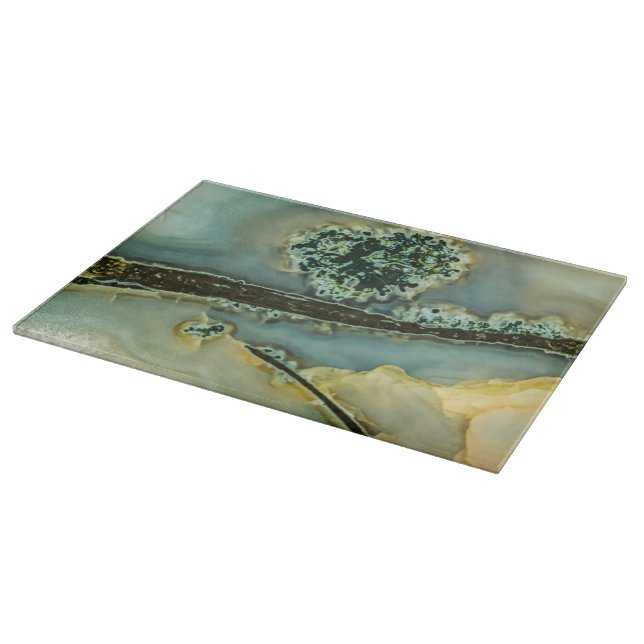 Im Inneren eines halb wertvollen Steins Schneidebrett (Ecke)