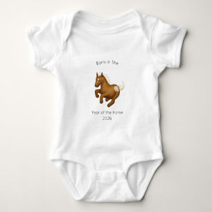 Im Jahr des Pferdes Chinesischer Zodiakus geboren Baby Strampler