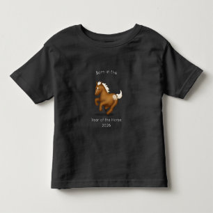 Im Jahr des Pferdes Chinesisches Horoskop geboren Kleinkind T-shirt