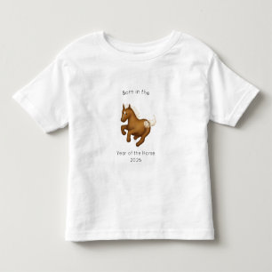 Im Jahr des Pferdes Chinesisches Horoskop Kleinkin Kleinkind T-shirt