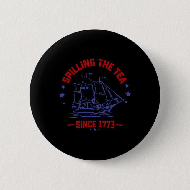 Im Juli die Teeausbreitung seit 1773 Geschichte Le Button (Vorderseite)