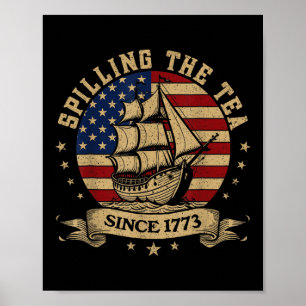 Im Juli die Teeausbreitung seit 1773 Geschichte Le Poster