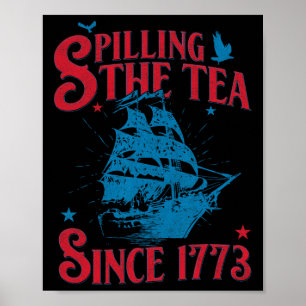 Im Juli die Teeausbreitung seit 1773 Geschichte Le Poster