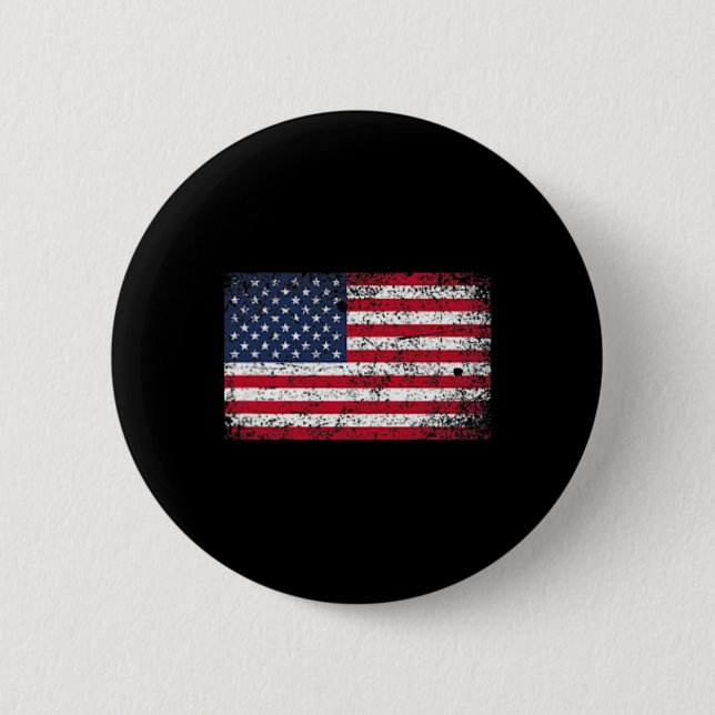 Im Juli erschütterte amerikanische Flaggentasche d Button (Vorderseite)